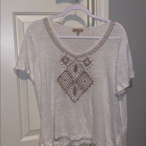 Beaded white shirt